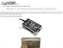 Tablet Screenshot of apecor.com